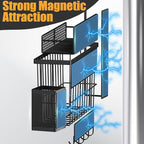 Magnetic Spice Rack for Refrigerator, 7 Pack Metal Magnetic Shelf, Moveable - Image 3