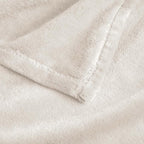 BEDELITE Fleece Blanket Soft Plush Oversized Bed Blanket Beige 120"x120" | - Image 5