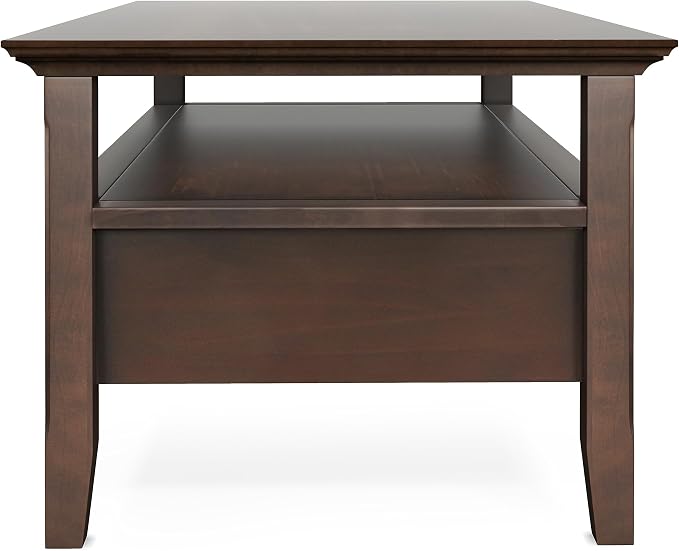 SIMPLIHOME Acadian Solid Wood Transitional-Style 48-inch Wide Coffee Table - Image 11
