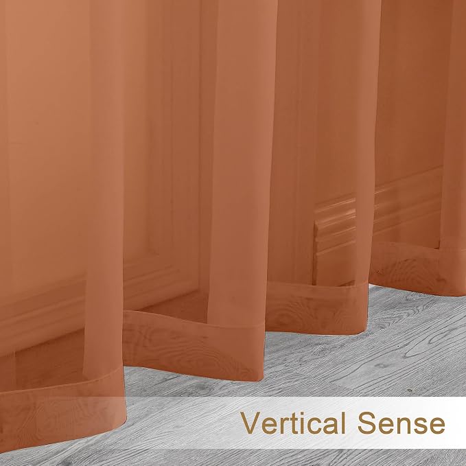 Chyhomenyc Orange Sheer Valances - Image 9