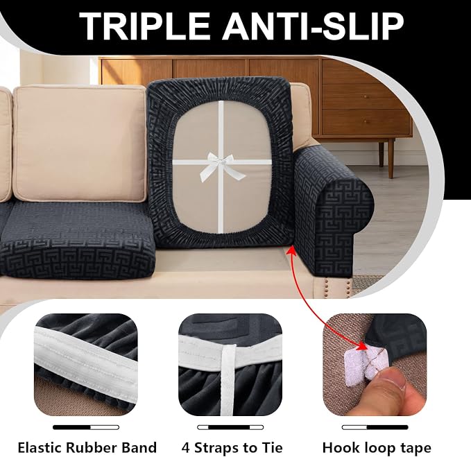 UNBBRRL Stretch Couch Backrest Cushion Cover - Image 3
