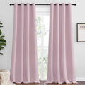 NICETOWN Baby Pink Blackout Curtains 90 inches Length by NICETOWN