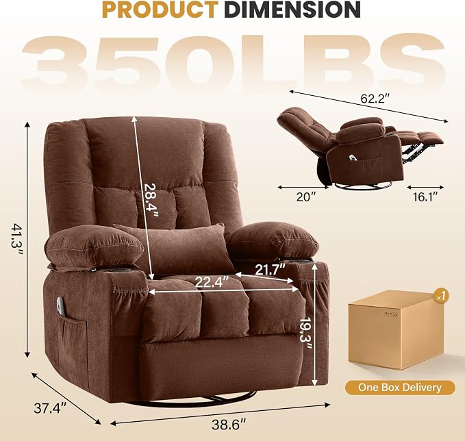 Swivel Recliner Chair for Adults - Image 2