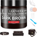 Leather Recoloring Balm, 8.5oz Leather Color Restorer, Dark Brown Leather by SHADAIWUYU