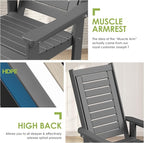 GREENVINES Outdoor Rocking Chairs | Set of 2 | Porch Rocker | HDPE Plastic | - Image 7