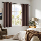 MIULEE Dark Brown 100% Blackout Curtains - Image 6