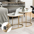 Giantex Modern Nesting Coffee Table Set of 2, Coffee Table & End Table Sets - Image 4