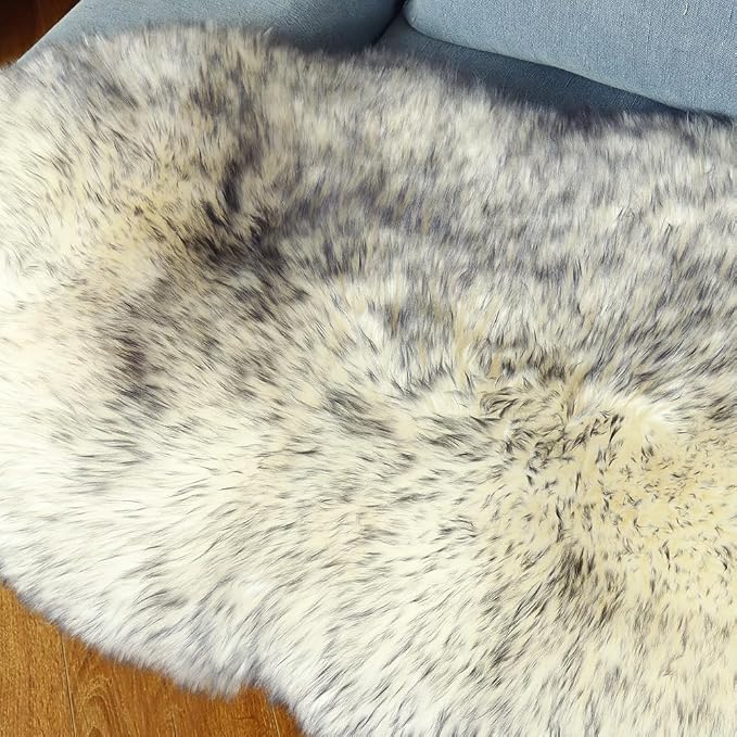 IRIWOOL Premium Genuine Fur Sheepskin Rug Real Australia Sheepskin Natural - Image 5