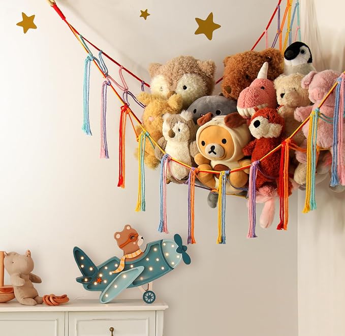Stuffed Animal Hammock Corner Storage Net Cute Preppy Trendy Stuff Gifts - Image 3