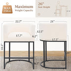 ClinQ 26" H Counter Height Bar Stools Set of 4, Modern Barrel Counter Stools - Image 2