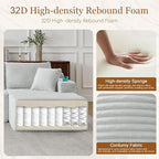 125" Modular Sectional Sleeper Sofa, Boneless Cloud Couch - Image 3