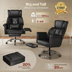Ergonomic Office Chair with Footrest, Criss Cross Legged Desk Chair with - Image 3
