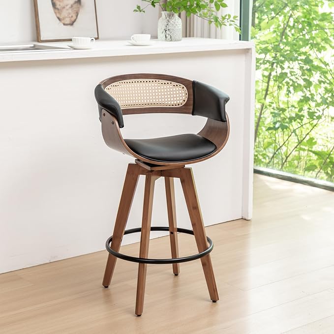 Set of 1 Rattan bar stool1 by KUNZENTLIVING
