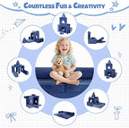 Modular Kids Play Sofa Multifunctional Kids Sofa Convertible Foam Floor Mat - Image 5