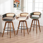 Set of 4 Rattan Swivel Bar Stools - Image 6