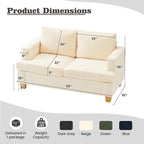 Apicizon 3 Pieces Couch Set Living Room Furniture Sets, Loveseat Sofa & 3 - Image 3