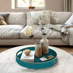 MAONAME 13" Round Tray, Teal Serving Trays - Image 5
