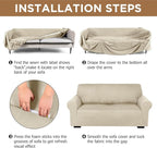 Peryiter 2 Pcs Sofa Covers Couch and Loveseat Covers Set Stretch Sofa Slipcover - Image 3