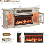 QUW 70" Farmhouse Fireplace TV Stand - Image 4