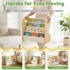 XiaZ Bookshelf for Kids Room Wooden Montessori Toddler Bookshelf Solid Pine - Image 3
