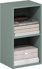 Furinno PASIR Book Shelf, 2-Tier Modern Bookshelf, Open Shelves Bookcase 9 x 12 - Image 3
