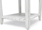 Sea Winds Trading Picket Fence End Table Distressed Bleu White Finish - Image 9