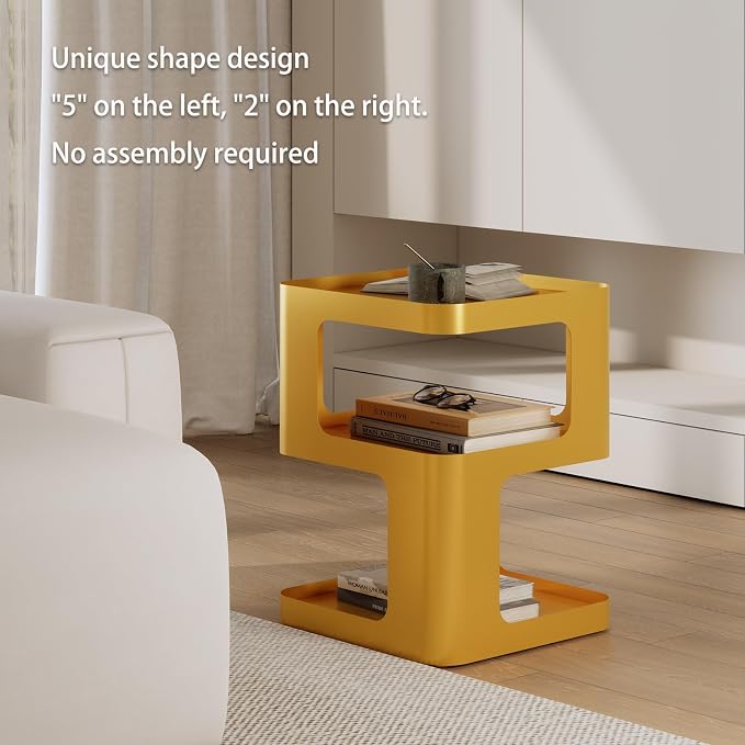 Gold Side Table, Modern end Table - Image 6