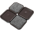 24Pcs Square Metal Felt Furniture Caster Cups, 1-3/4Inch Carpet-Bottom by Unknown