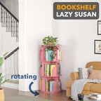 SpaceAid 3 Tier Rotating Bookshelf Tower, Spinning Bookcase Lazy Susan - Image 4