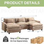 Oprisen 120" Modular Sectional Sofa, Comfy Cloud Couch Sectional Sofa - Image 2