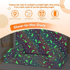 MeMoreCool 10-Piece Glow-in-the-Dark Rainbow Kids Modular Play Couch, - Image 5