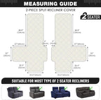 TAOCOCO 100% Waterproof Loveseat Recliner Cover, Non Slip Split Loveseat Covers - Image 5