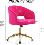 Home Office Chair Swivel Velvet Desk Chair Accent Armchair Upholstered Modern - Image 3