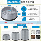 Bed Risers 1 inch, 2 inch, 3 inch, 4 inch Heavy Duty, Adjustable Furniture Riser - Image 2
