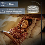 Arc Floor Lamp for Bedroom, Boho Standing Lamp - Image 6