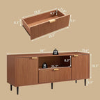 Okvnbjk Modern TV Stand for 65 Inch TV, Fluted TV Consoles for Living Room - Image 5
