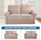 H.VERSAILTEX Velvet Stretch Couch Cushion Cover Plush Cushion Slipcover - Image 3