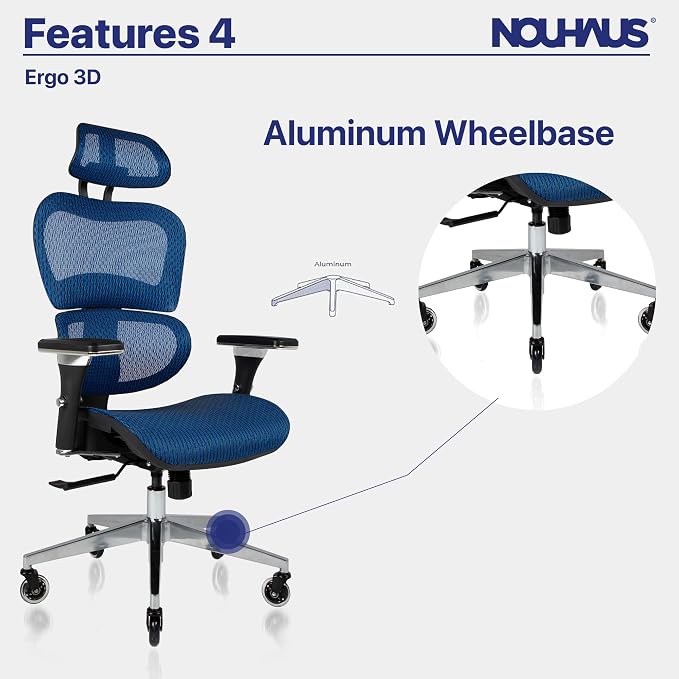 Nouhaus Ergo3D Ergonomic Office Chair Lumbar Support Mesh Office Chair - Image 11
