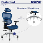 Nouhaus Ergo3D Ergonomic Office Chair Lumbar Support Mesh Office Chair - Image 11