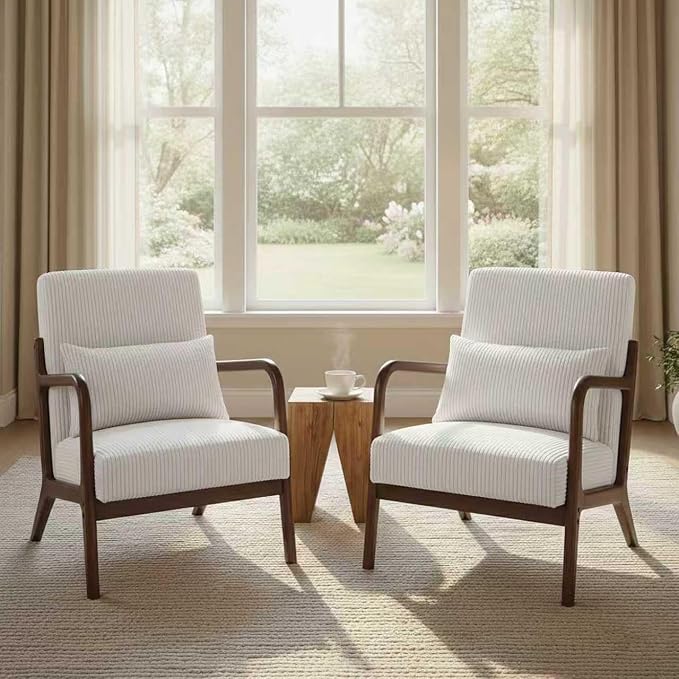 Set of 2 Mid Century Modern Accent Chair by Unknown