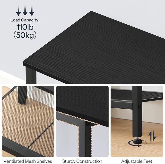 HOOBRO TV Stand with Charging Station to 55 Inches, LED Entertainment Center - Image 7