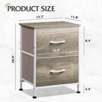 WLIVE Nightstand, 2 Drawer Dresser - Image 3