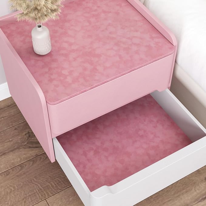 Coral Pink Velvet Drawer Liner Contact Paper - Image 4