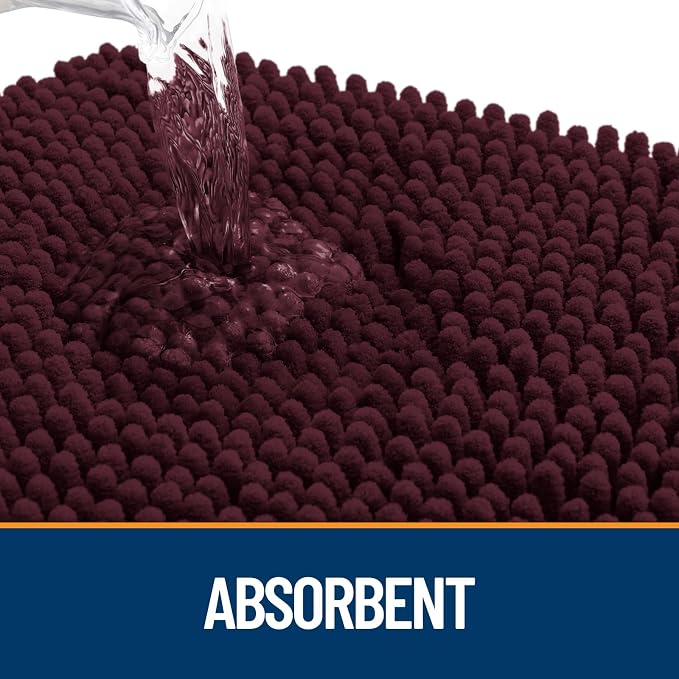OLANLY Dog Door Mat for Muddy Paws 50x30, Super Absorbent Chenille Mud Mat | - Image 3