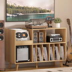 LELELINKY Large 48'' Record Player Stand by LELELINKY