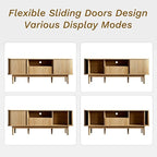 MAISONARIA 63" Tambour TV Stand, Fluted TV Stand - Image 4