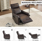 Trustyue Swivel Rocker Recliner Chair, 360° Swivel Recliner - Image 7