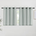 NICETOWN Sage Green Linen Kitchen Curtains 36 inch Length, Decorative Thick by NICETOWN