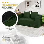 COMAX Futon Sofa Bed, 4‑in‑1 Convertible Sofa Bed, Folding Boneless Couches - Image 9