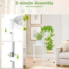 iDavosic.ly Plant Stand Indoor Outdoor, 3 Tier Corner Metal Flower Display - Image 4